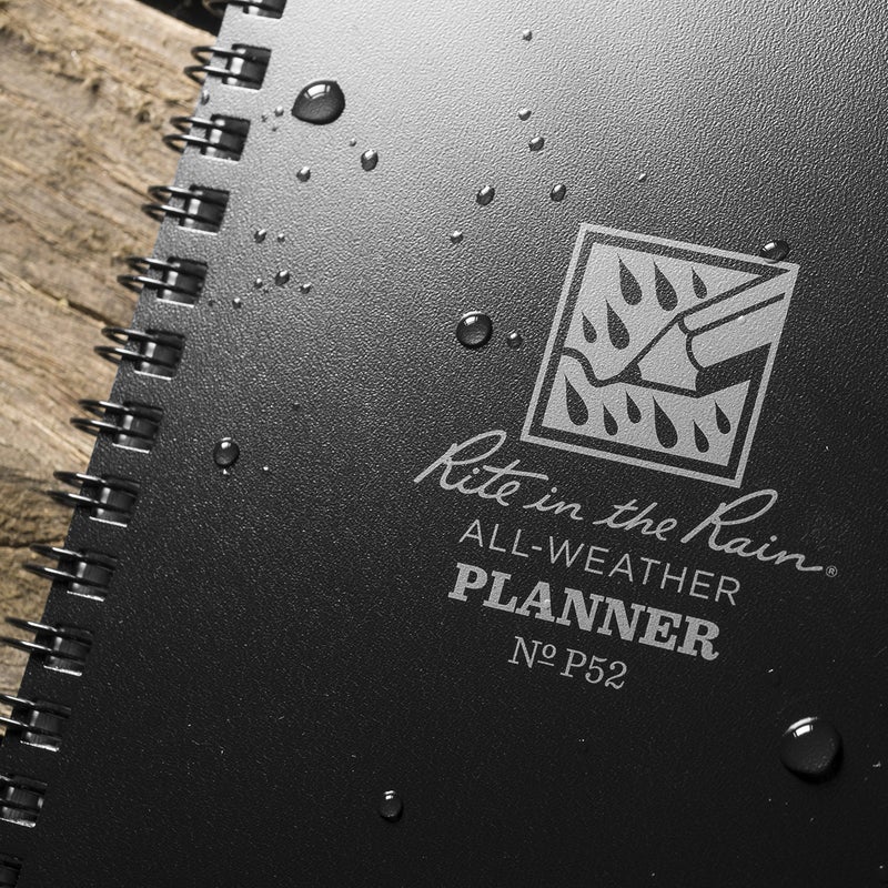 Rite in the Rain All-Weather Weekly Planner, Undated, Side-Spiral 4-5/8" x 7" (No. P52),Black - Image 5